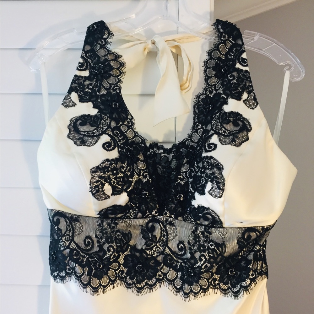White House Black Market white satin dress